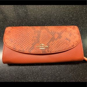 Coach Snakeskin Soft Leather Wallet
